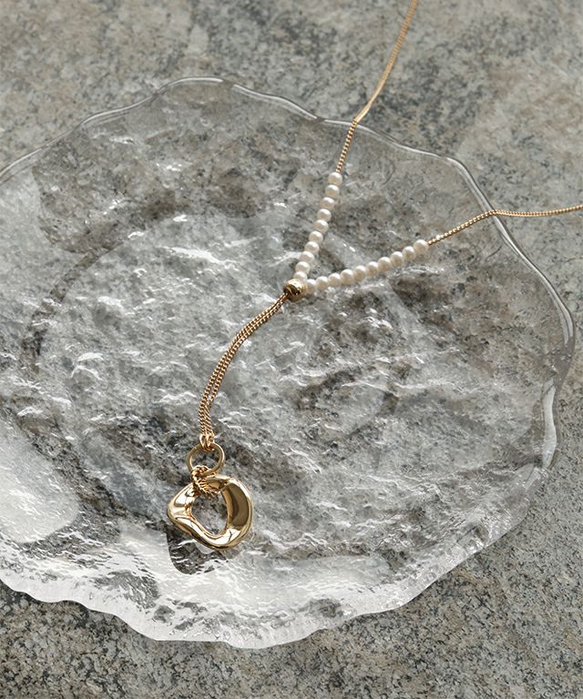 2wayパールトップネックレス