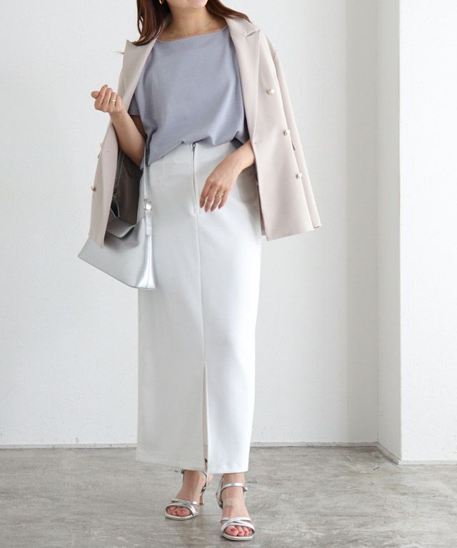 157cm / ラベンダーグレー / ボートネック / M