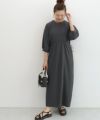 ウエストドロストデザインワンピース