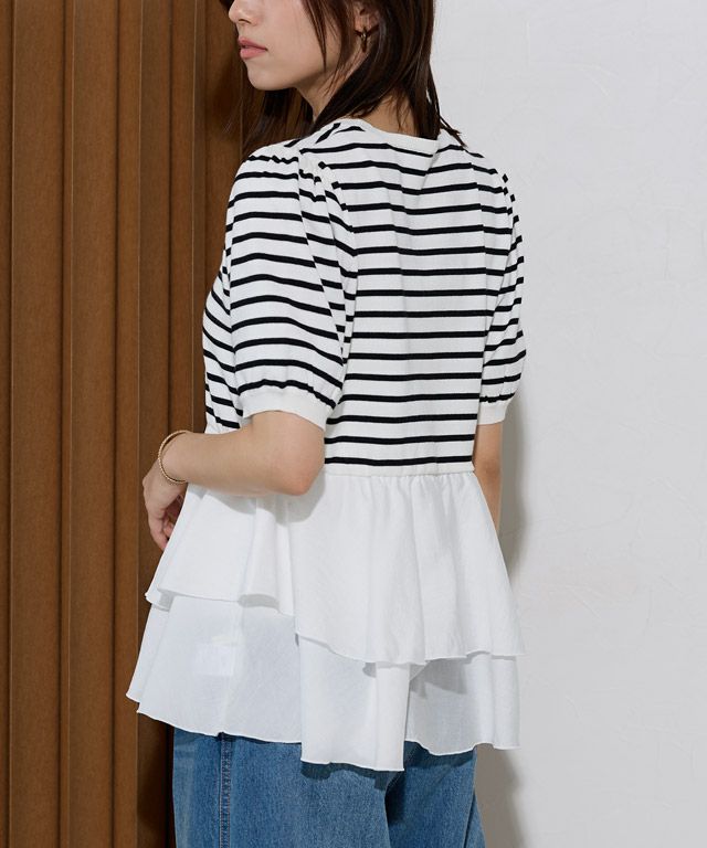 167cm / オフホワイト×ブラック / M