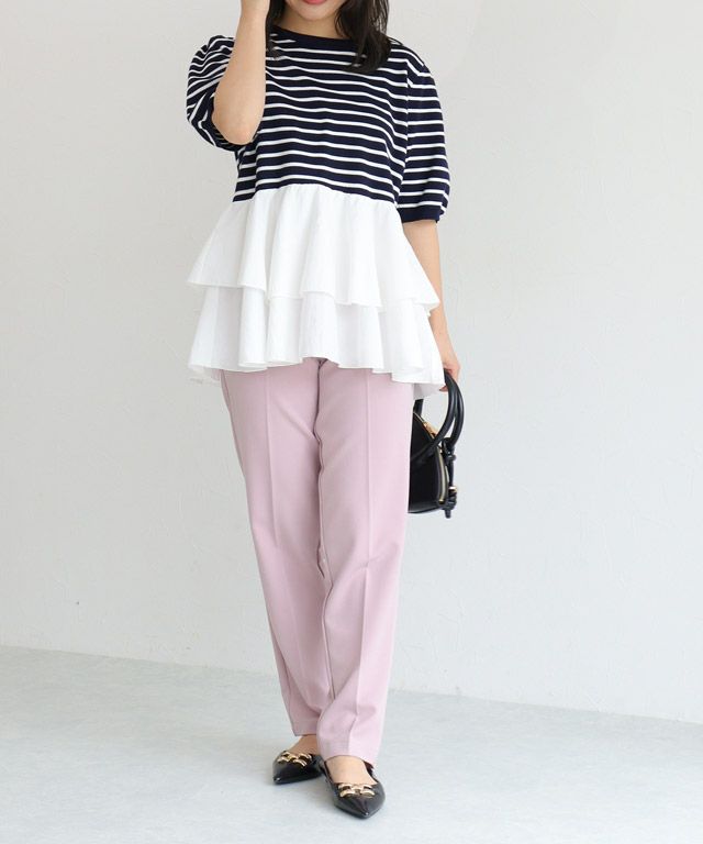 157cm / ネイビー×オフホワイト / M