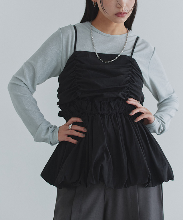 163cm / ストライプ/チャコール / M