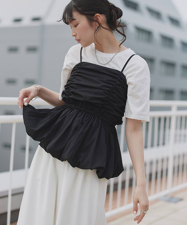 163cm / ストライプ/チャコール / M