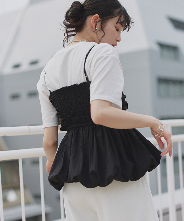 163cm / ドット/ブラック / M