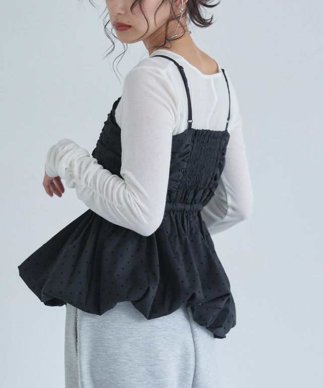 163cm / ドット/ブラック / M