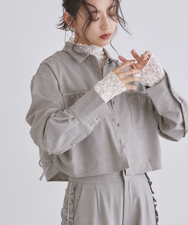 163cm / 杢グレージュ / M