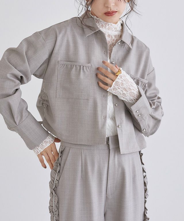 163cm / 杢グレージュ / M