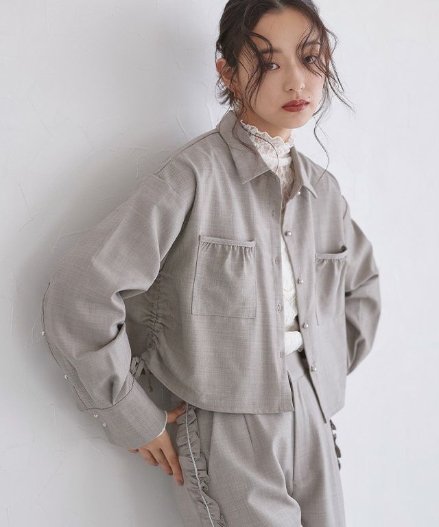 163cm / 杢グレージュ / M