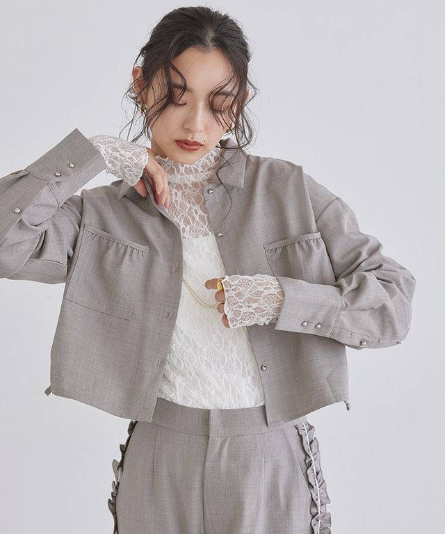 163cm / 杢グレージュ / M