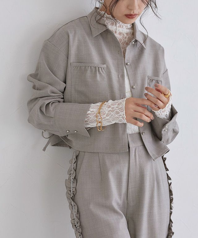 163cm / 杢グレージュ / M