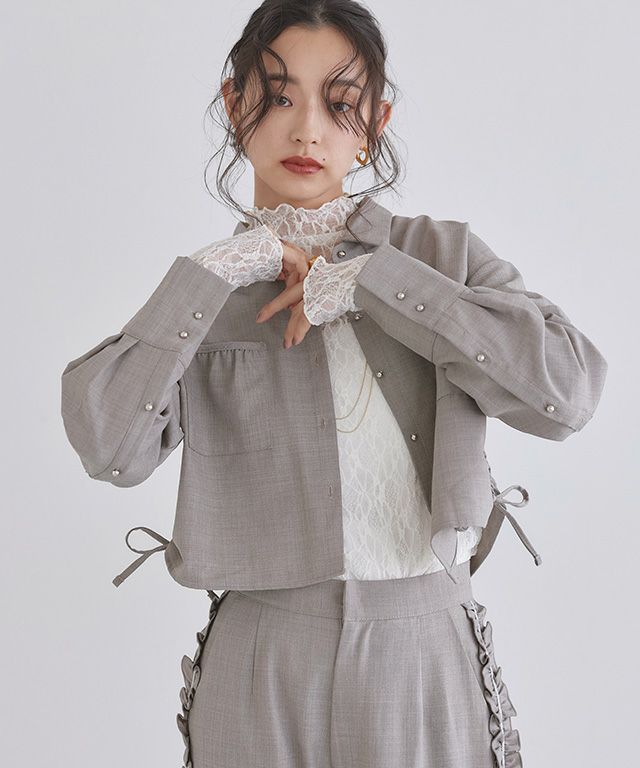 163cm / 杢グレージュ / M