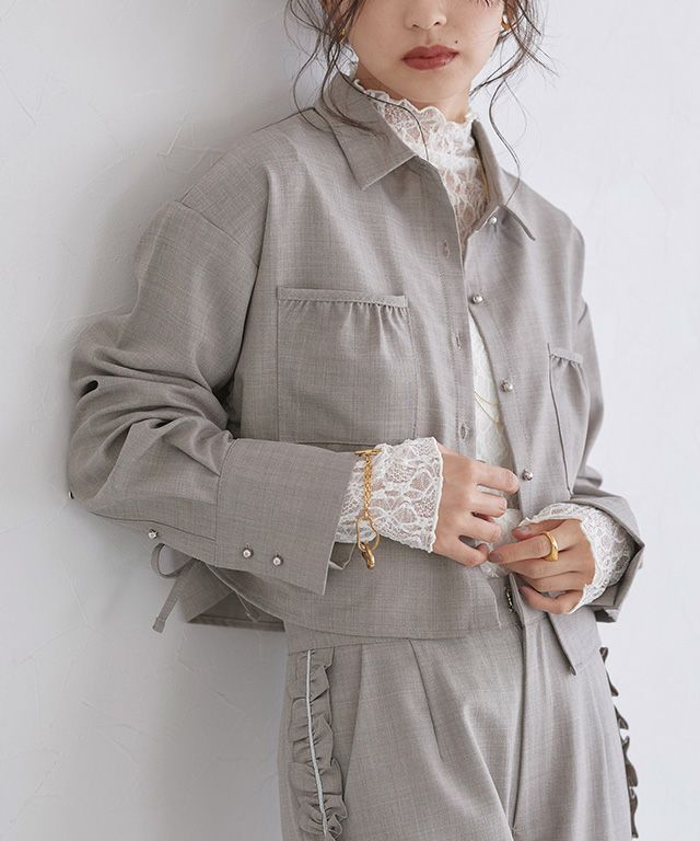 163cm / 杢グレージュ / M