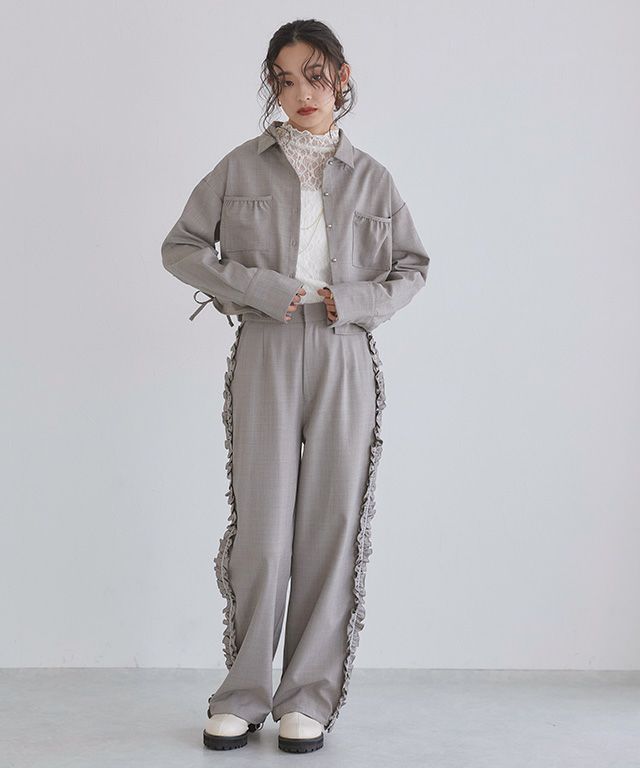 163cm / 杢グレージュ / M