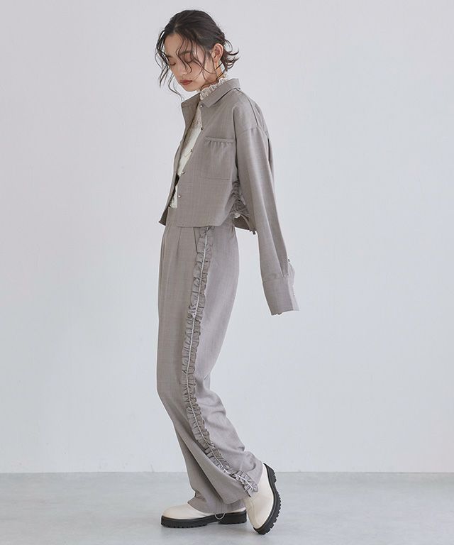 163cm / 杢グレージュ / M