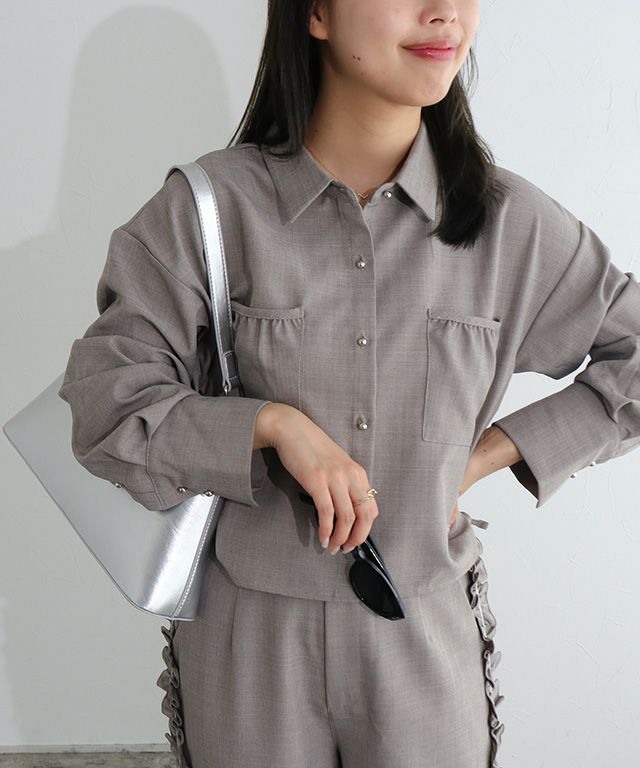 150cm / 杢グレージュ / M