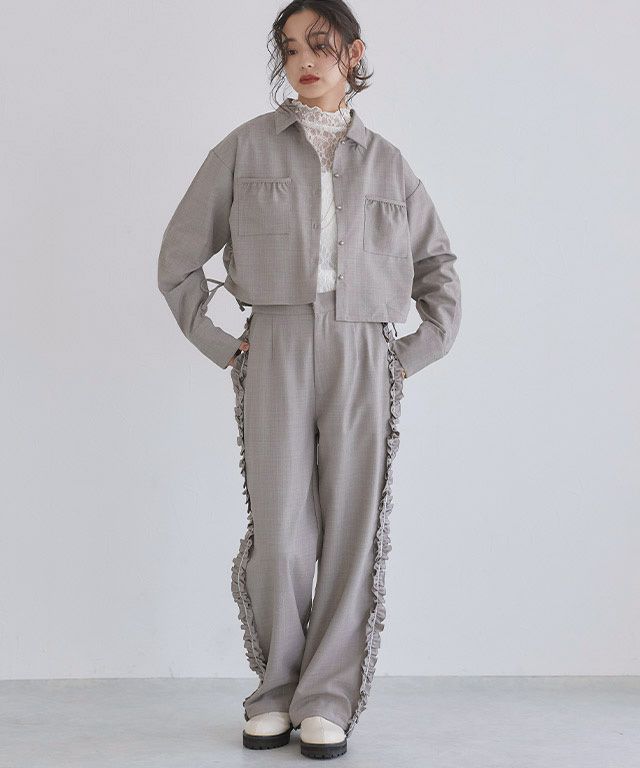 163cm / 杢グレージュ / M