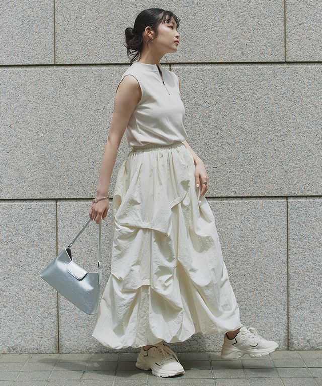 166cm / アイボリー×アイボリー / M