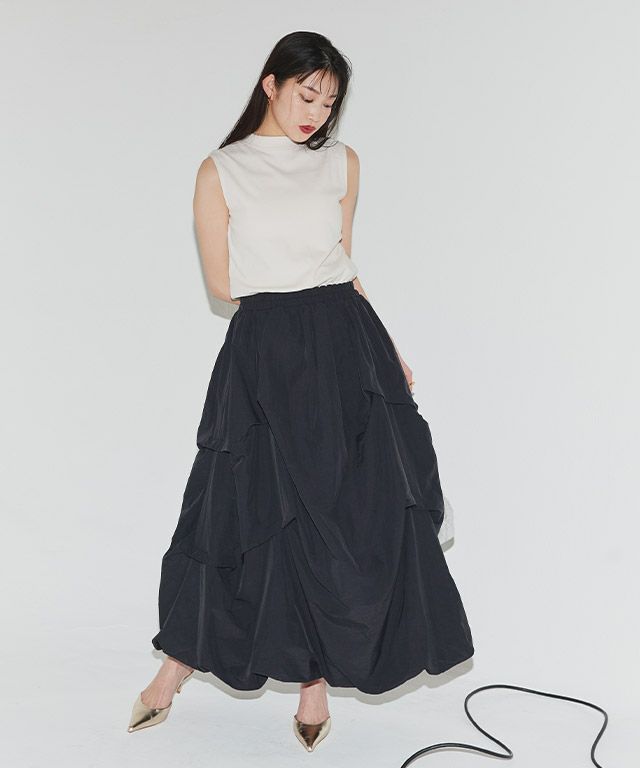 166cm / アイボリー×ブラック / M