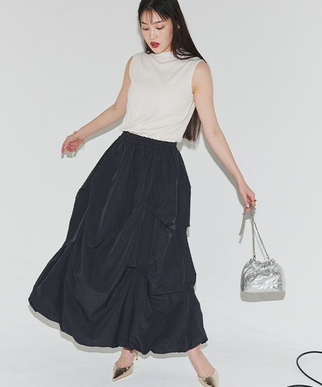 166cm / アイボリー×ブラック / M