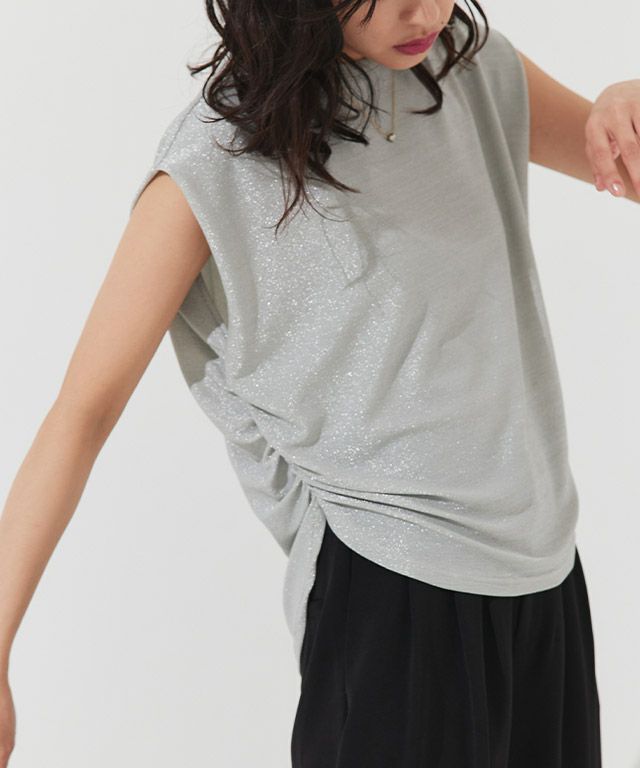 ショルダータックラメカットソー