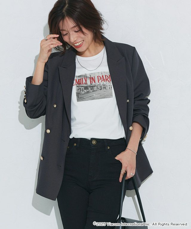 B会場】【EMILY IN PARIS】ロゴTシャツ【Pierrot】 | 【公式