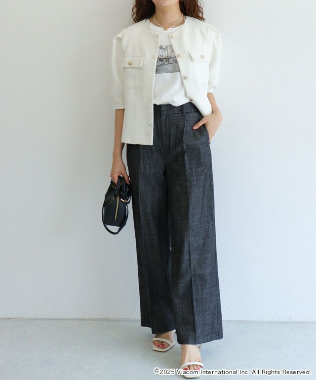 157cm / オフホワイト×シルバー / M