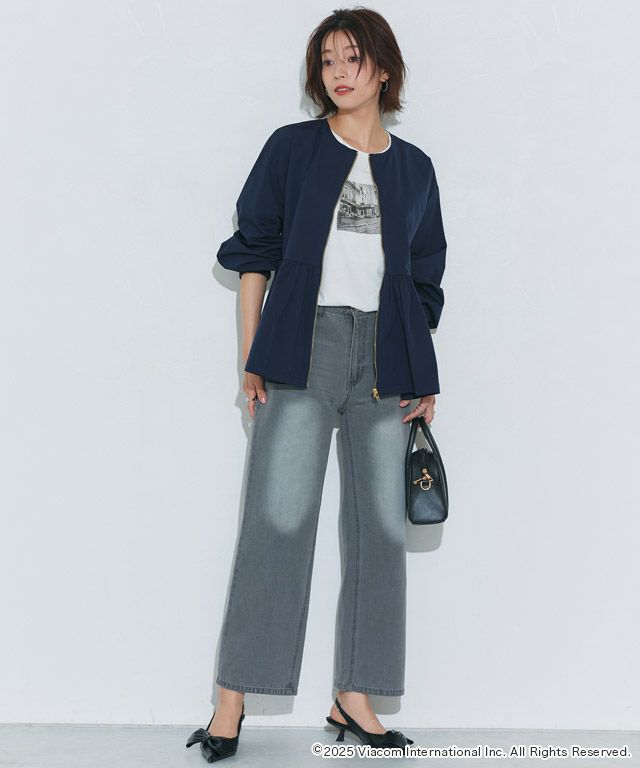 167cm / オフホワイト×シルバー / M