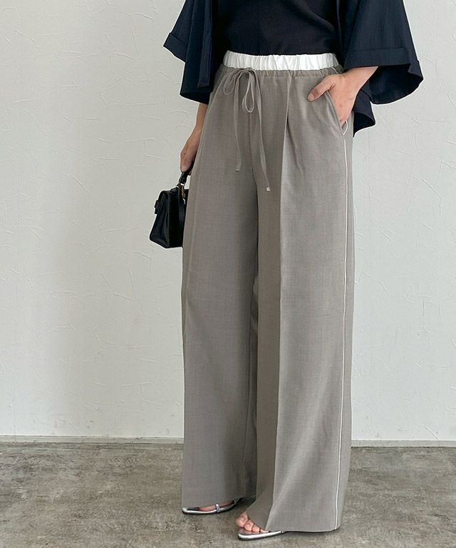 [RASW]ダブルウエストサイドラインパンツ