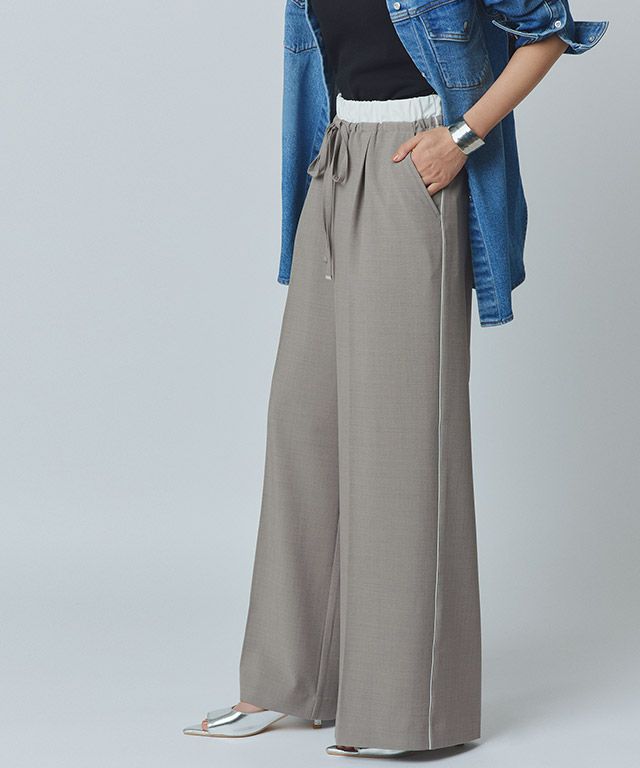 [RASW]ダブルウエストサイドラインパンツ