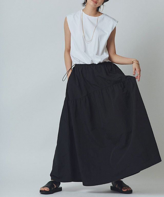 [RASW]タフタギャザードッキングワンピース