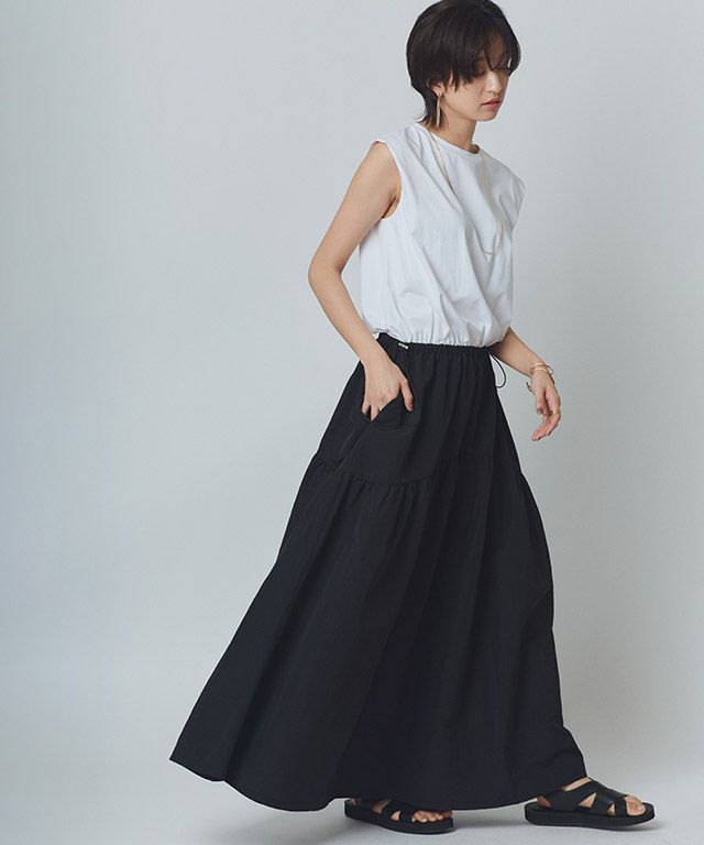 166cm / オフホワイト×ブラック / M