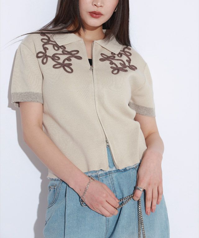 166cm / アイボリー×モカ / F