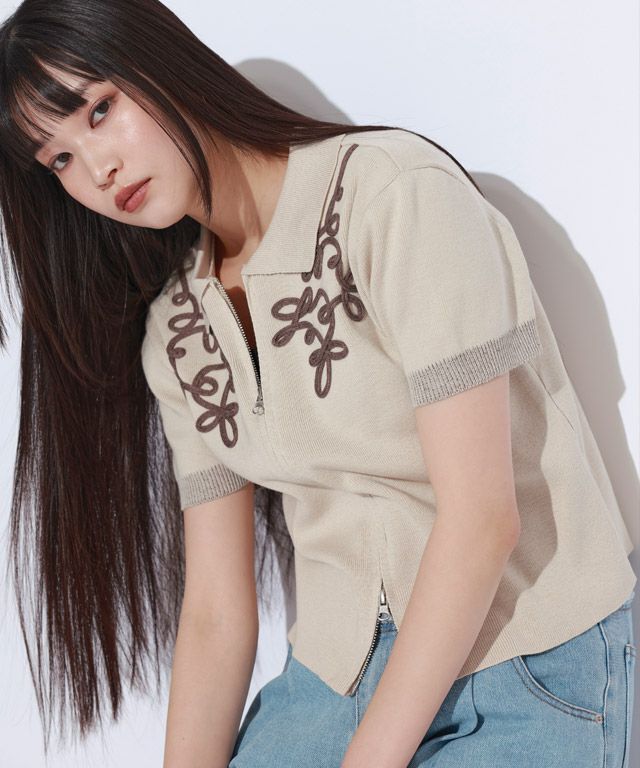 166cm / アイボリー×モカ / F