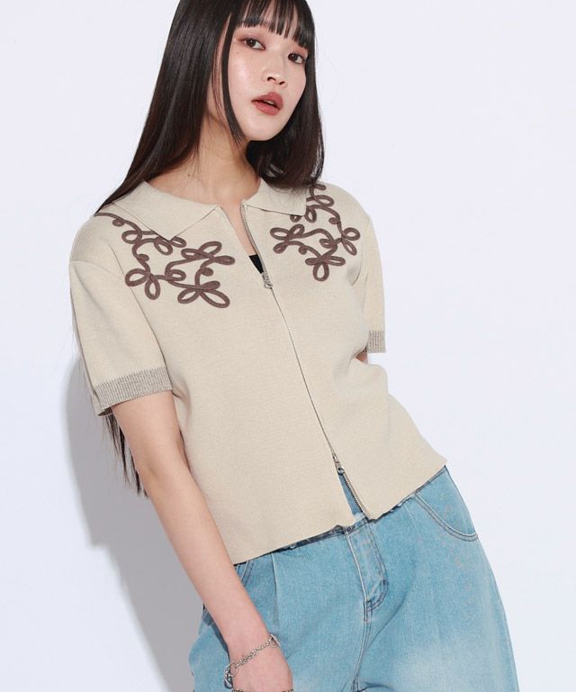 166cm / アイボリー×モカ / F