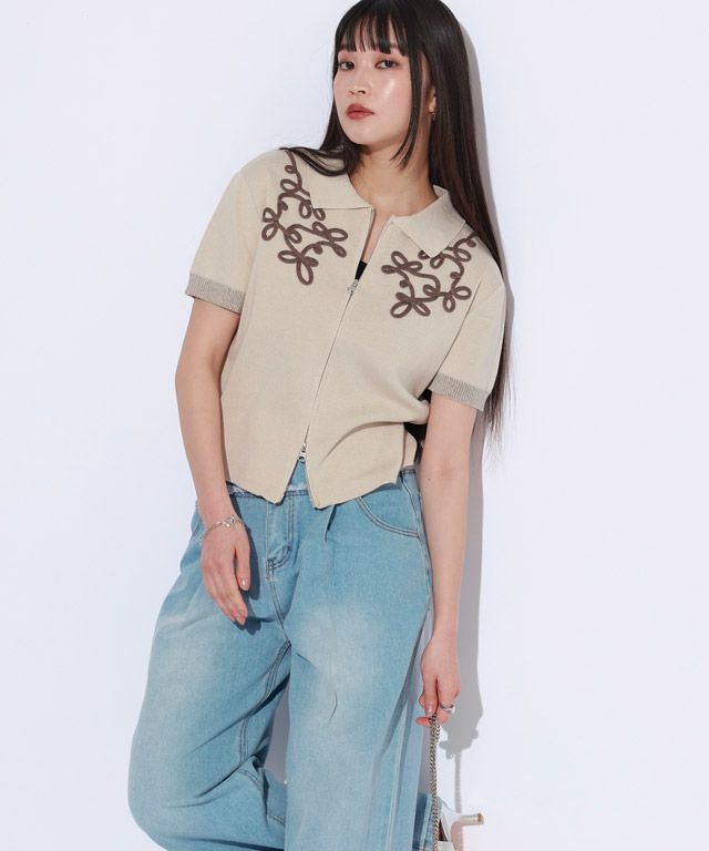 166cm / アイボリー×モカ / F