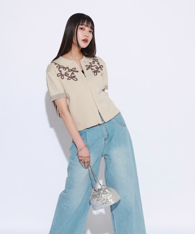 166cm / アイボリー×モカ / F