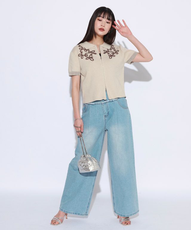 166cm / アイボリー×モカ / F