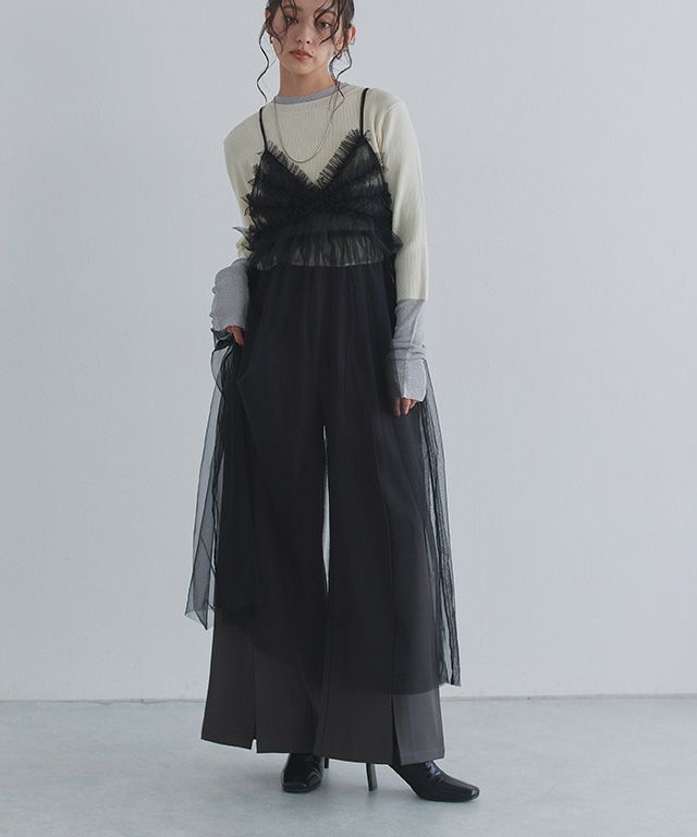 [ECLAM] チュールキャミワンピース