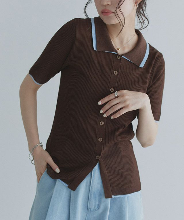 166cm / ブラウン×ブルー / M