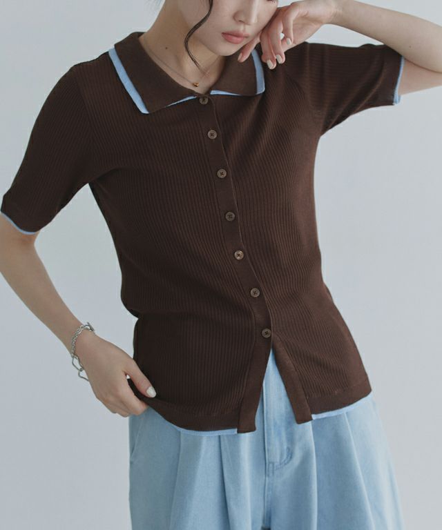 166cm / ブラウン×ブルー / M