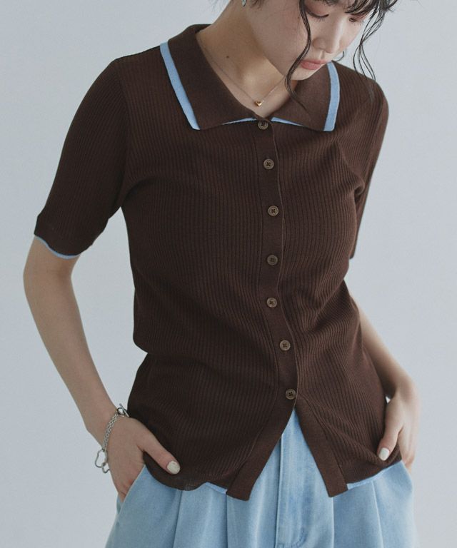 166cm / ブラウン×ブルー / M