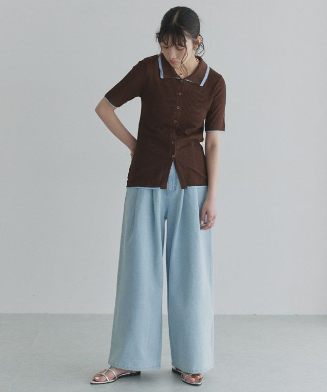 166cm / ブラウン×ブルー / M