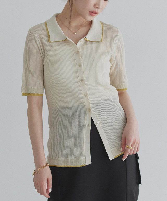 166cm / アイボリー×イエロー / M