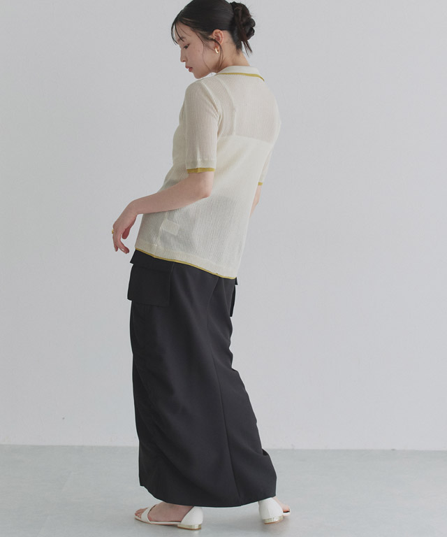 166cm / アイボリー×イエロー / M