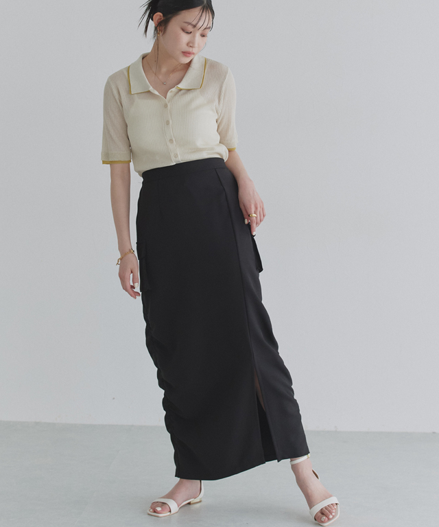 166cm / アイボリー×イエロー / M