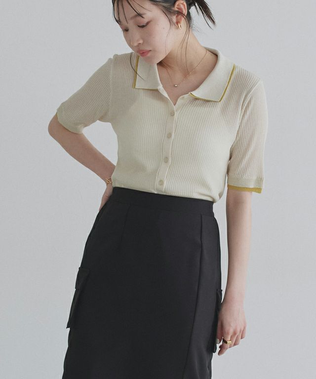 166cm / アイボリー×イエロー / M