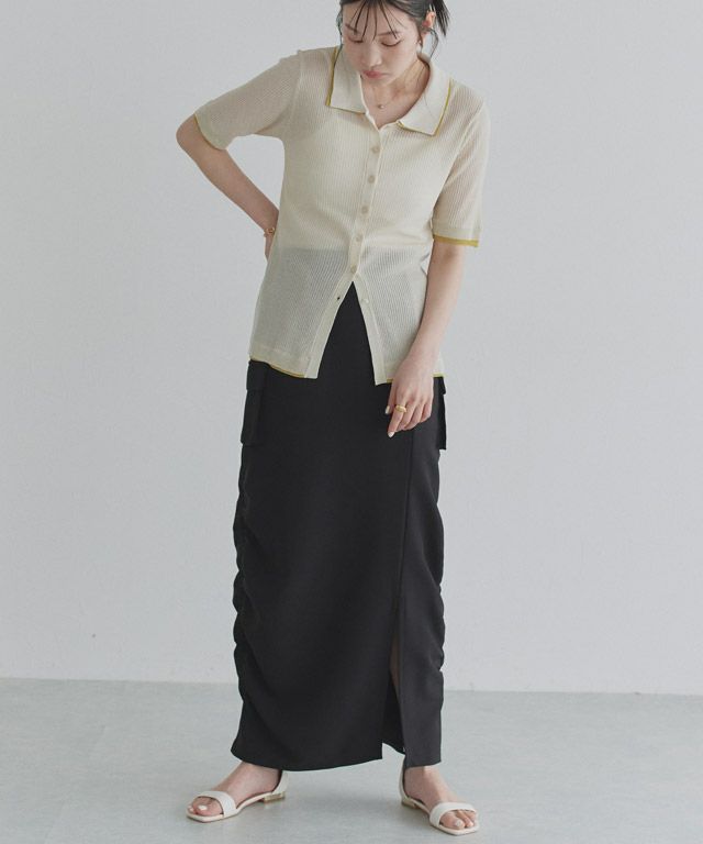 166cm / アイボリー×イエロー / M