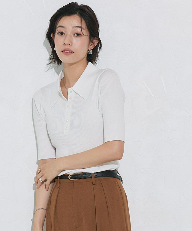 167cm / パールボタン / オフホワイト / M