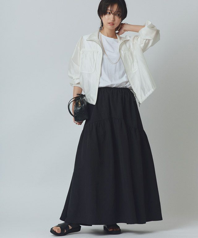 166cm / オフホワイト×ブラック＆ブラック / M