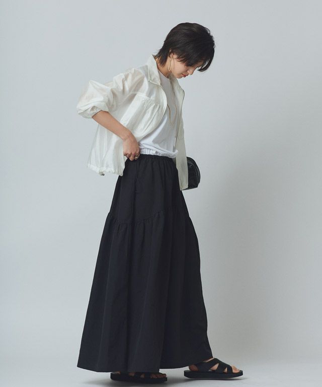 166cm / オフホワイト×ブラック＆ブラック / M